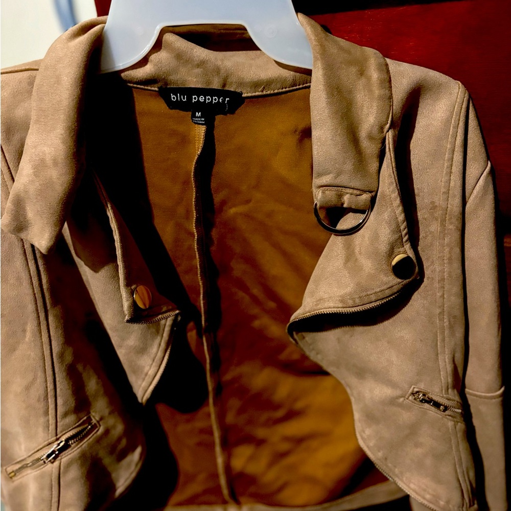 Blu Pepper Light Brown Leather Jacket